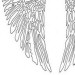 sketch of a pair of angel wings..