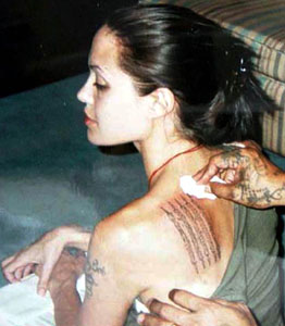  Sexy Angelina Jolie Tattoos 