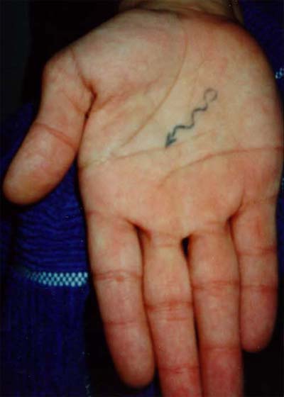Celebrity Tattoos - Dave Navarro - Right Hand Palm
