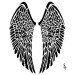 large black stylistic angel wings that would look great on anyones back..