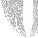 sketch of a pair of angel wings..