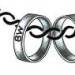 Till Death Do Us Part is written at the top of the design in fancy script with a chain hanging off b..