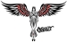 Black and Red Praying Tribal Angel