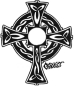 Celtic Cross in Black and Grey..