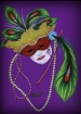 Colorful mardi gras mask with feathers..
