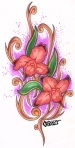 colorful orchid design