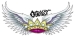 Crown with angel wings in color