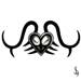 Black and grey heart and tribal design..