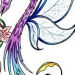 Dragon with dragonfly wings.  Cherry blossoms are also incorporated in the design..