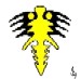 Yellow and black symbol design..