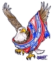 Eagle with Confederate Flag..