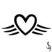 Symbolic, logo esque, tribal heart design..