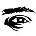 Stylistic Eye drawn in all black..