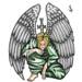 Fallen angel holding a sword..