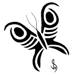 Tribal butterfly tattoo design..