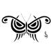 Tribal swirly, dainty butterfly design