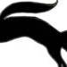 Simplistic and symbolic silhouette of a fox ..