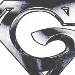 G instead of the S in the superman symbol.  The symbol is in a metallic color..