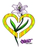 heart with flower..