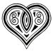 Celtic and tribal style heart..