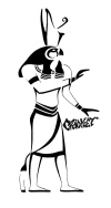 egyptian god horus in tribal style..