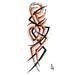Intricate three dimensional tribal design in color..