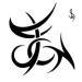 The name Jon drawn in a tribal font..