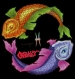 Koi with Pisces symbol