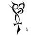 Love life loyalty tattoo design,the heart shape signifies love and loyalty, the ankh signifies life.