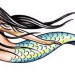 Mermaid with a spiral tail