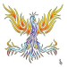 large and colorful phoenix design..