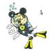 Mickey Mouse scuba diving..