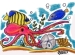 Sealife in color, fish, octopus