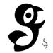 Weird, small seahorse symbol design.  Logo esque and drawn all in black