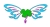 Shamrock with Celtic style wings..