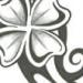 Black and grey design of a pair of shamrocks.  A tribal design also incorporated to set off these fo..