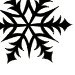 Black stylistic snowflake