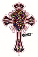 Stained Glass Cross in Color..
