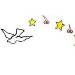 Idea for an armband or lower back tattoo.  The design idea includes doves, stars and cherries