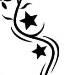 Tribal style worked into this design to create a shooting star type design, but with a flower head incorporated into the design aswell