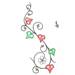 Strawberry vine with heart shaped leaves.  This design was designed to be placed on the foot.  Start..