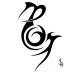The name Tom designed in a tribal style..