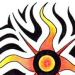 Circular tribal sun design