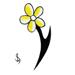 Small, simple, yellow flower design..