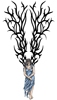 angel with tribal wings..