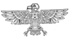 eagle symbolized in the aztec style..