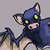 flying bat at night