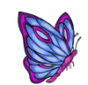 blue and purple butterfly