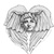 heart shaped cherub..
