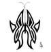 Tribal butterfly symbol drawn all in black